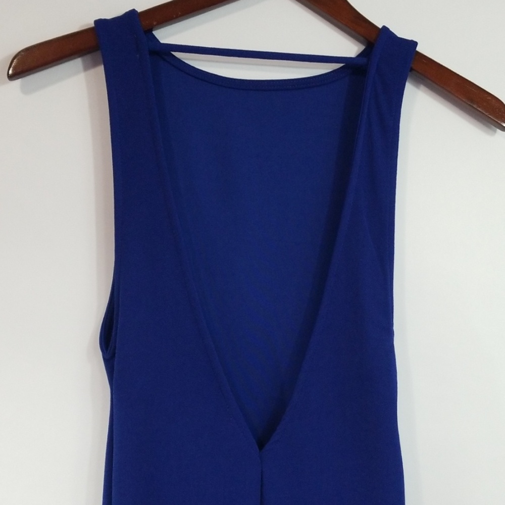 π Navy Blue Bodycon Side Zipper - Picture 7 of 8